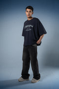 Boxy Fit Dark Blue Tee