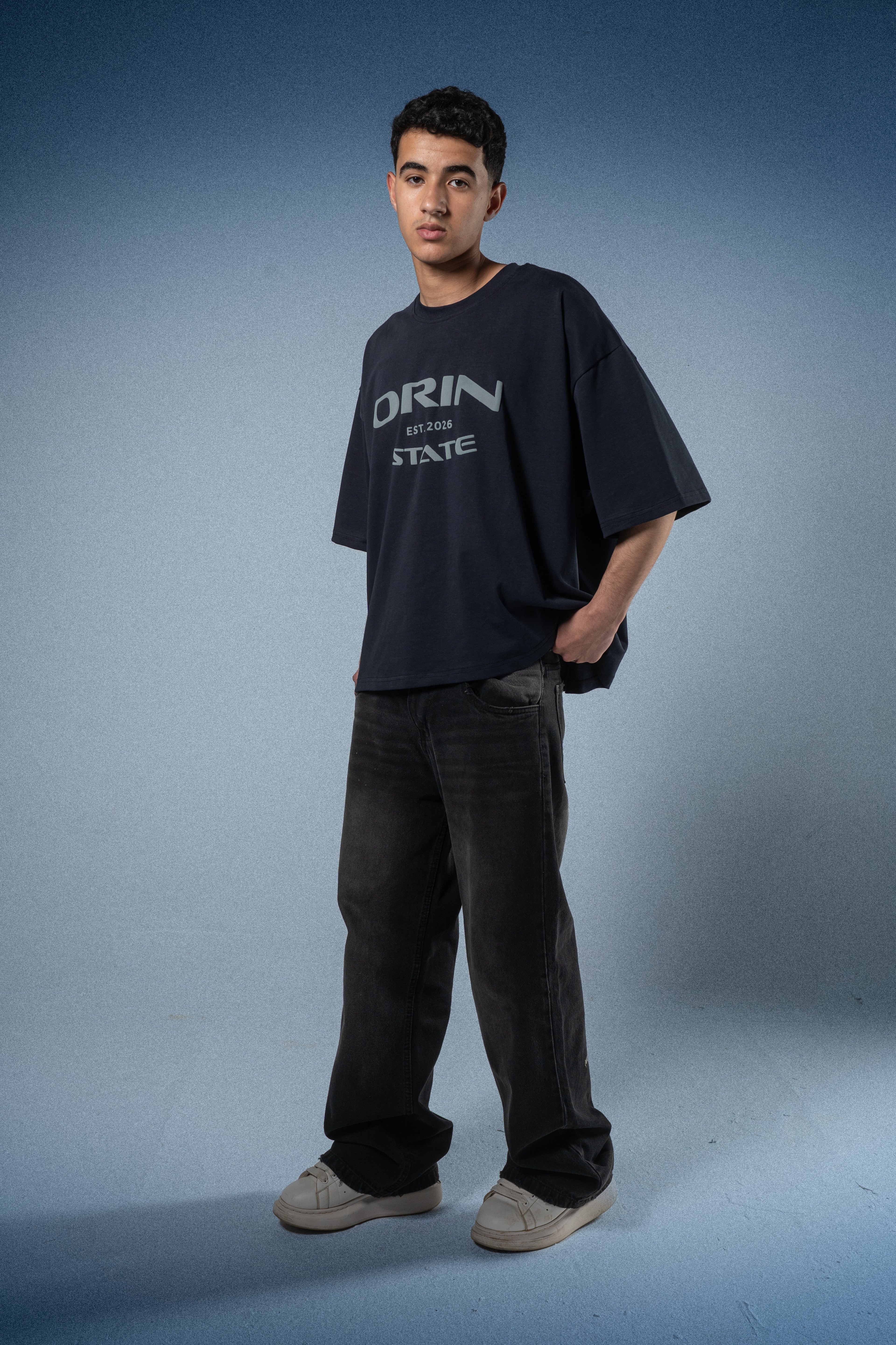Boxy Fit Dark Blue Tee