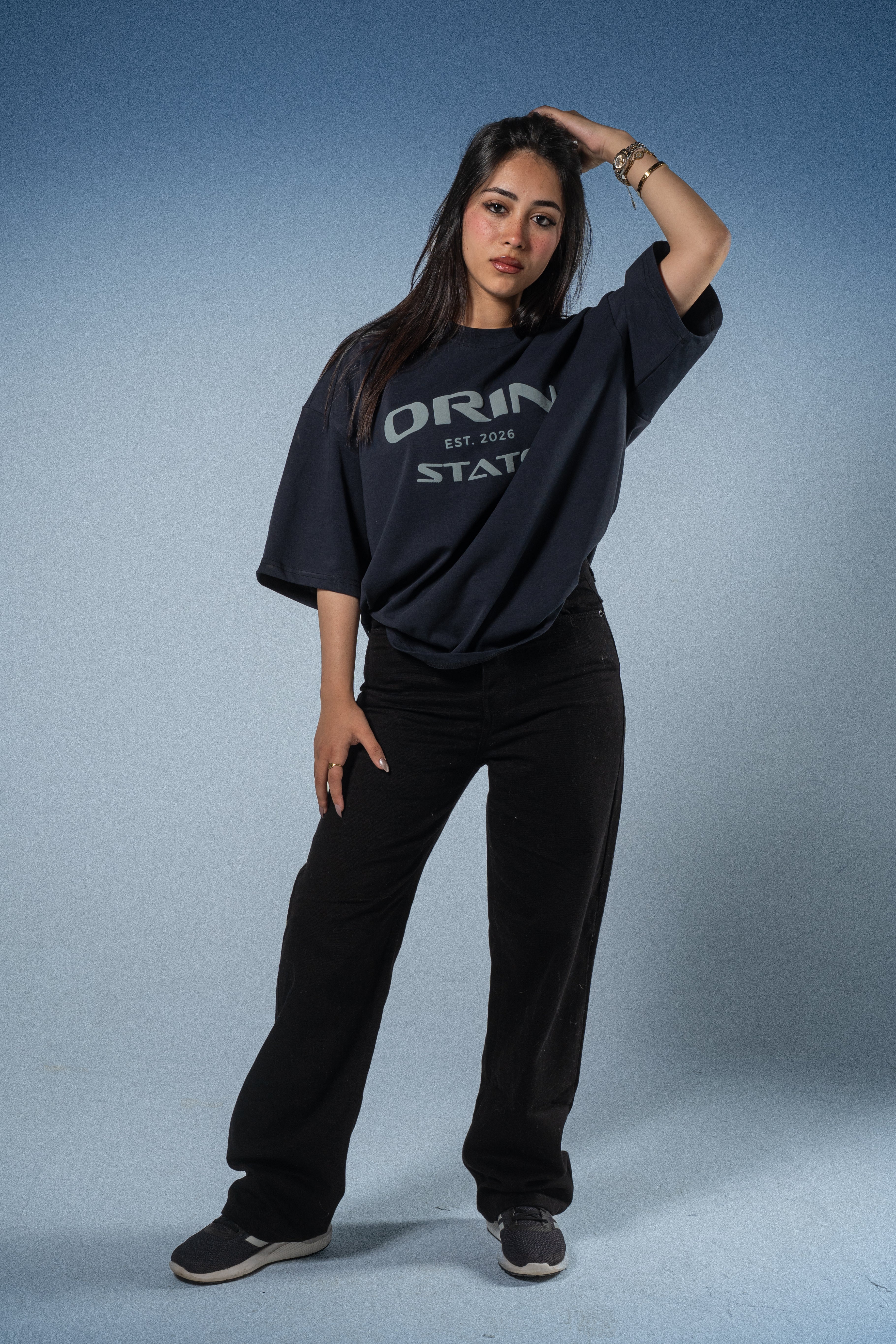 Boxy Fit Dark Blue Tee