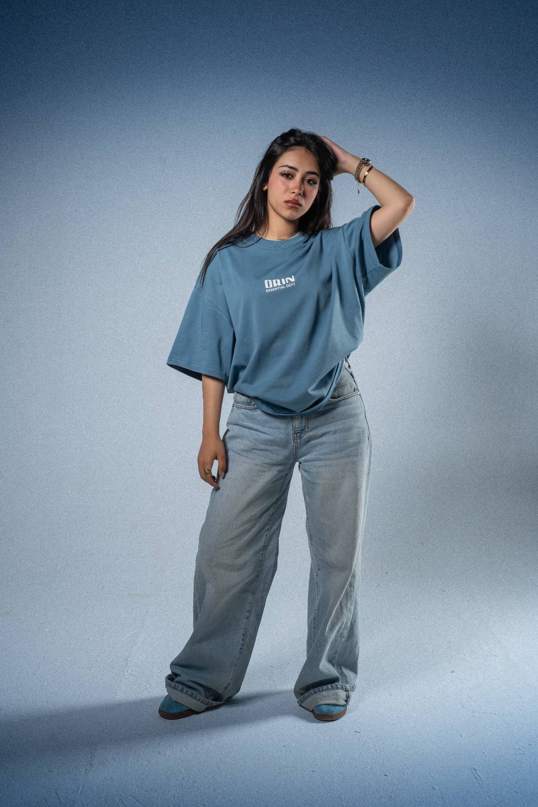 Boxy Fit Light Blue Tee