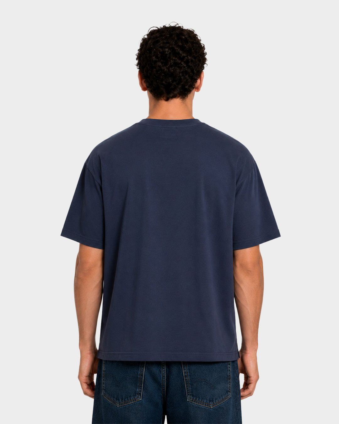 Boxy Fit Dark Blue Tee