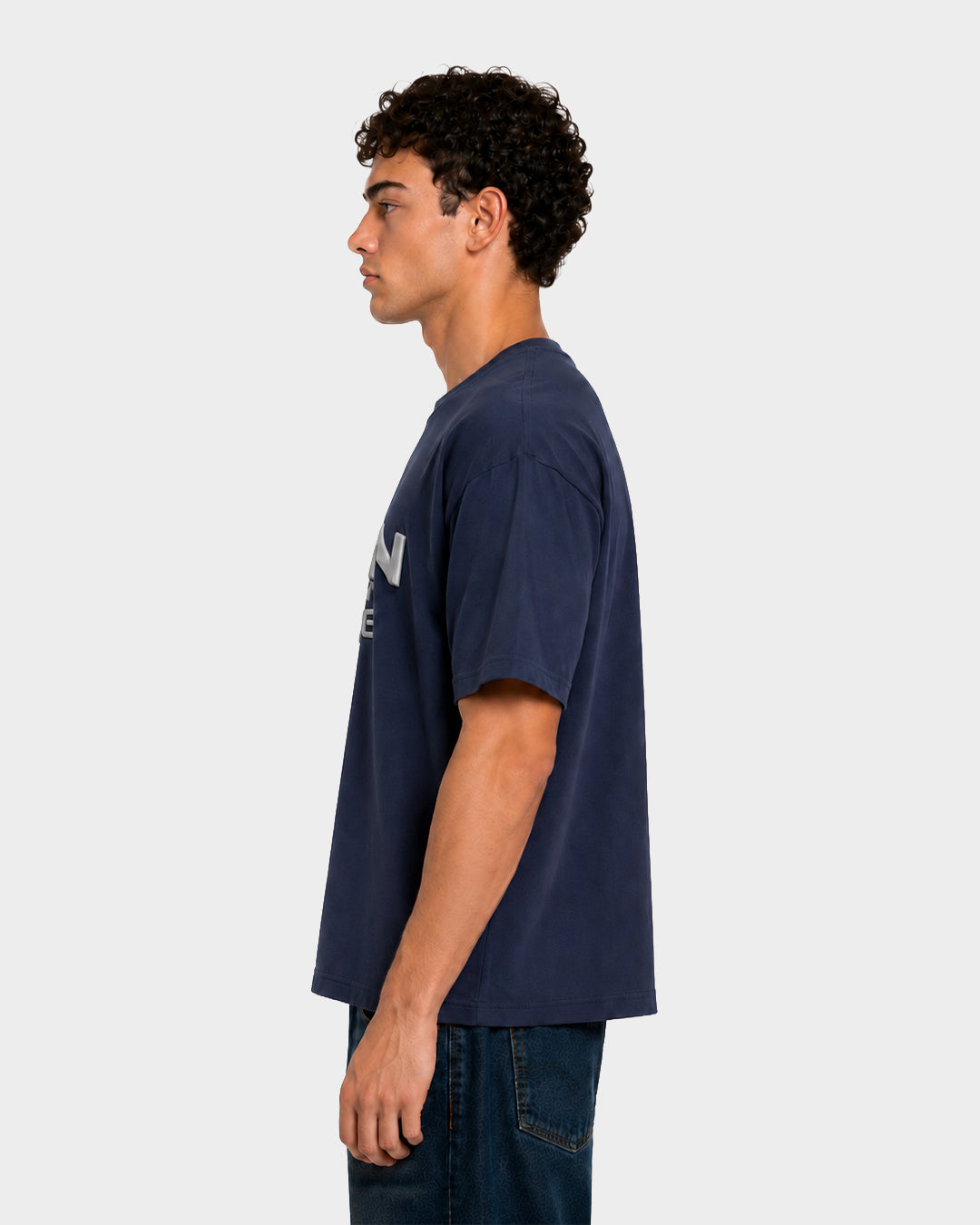 Boxy Fit Dark Blue Tee